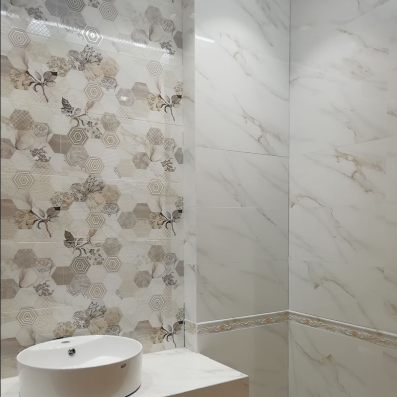 Modern Home Inkjet Printing Glazed Porcelain Wall Tile 300x600mm Polished Ceramic Stone