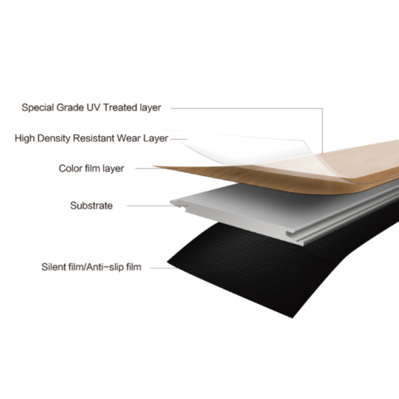 Waterproof wood grain 4mm 5mm 6mm 7mm 8mm pvc click lock spc flooring lvp flooring vinyl plank luxury vinyl flooring with IXPE