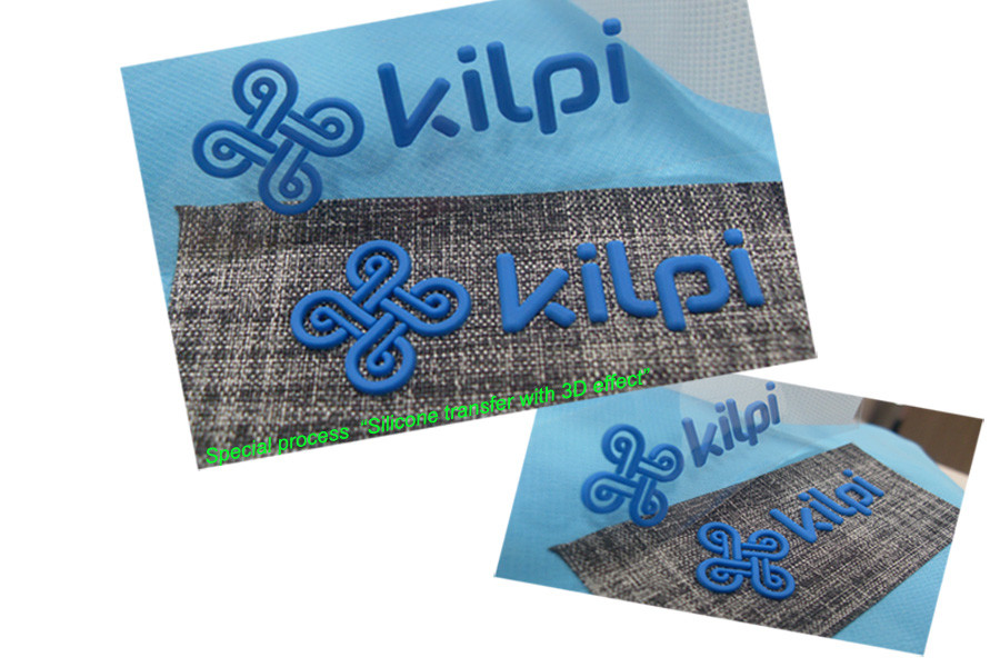 high quality bag clothing custom printing thermal heat press eco-friendly embossed 3d logo rubber silicone heat transfe