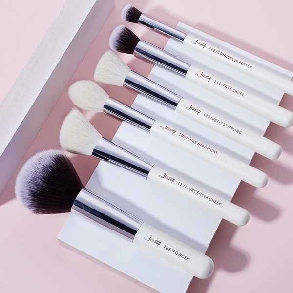 15.2cm 17.5cm Essential Makeup Brushes Set Dome Shaped Jessup Brush Set