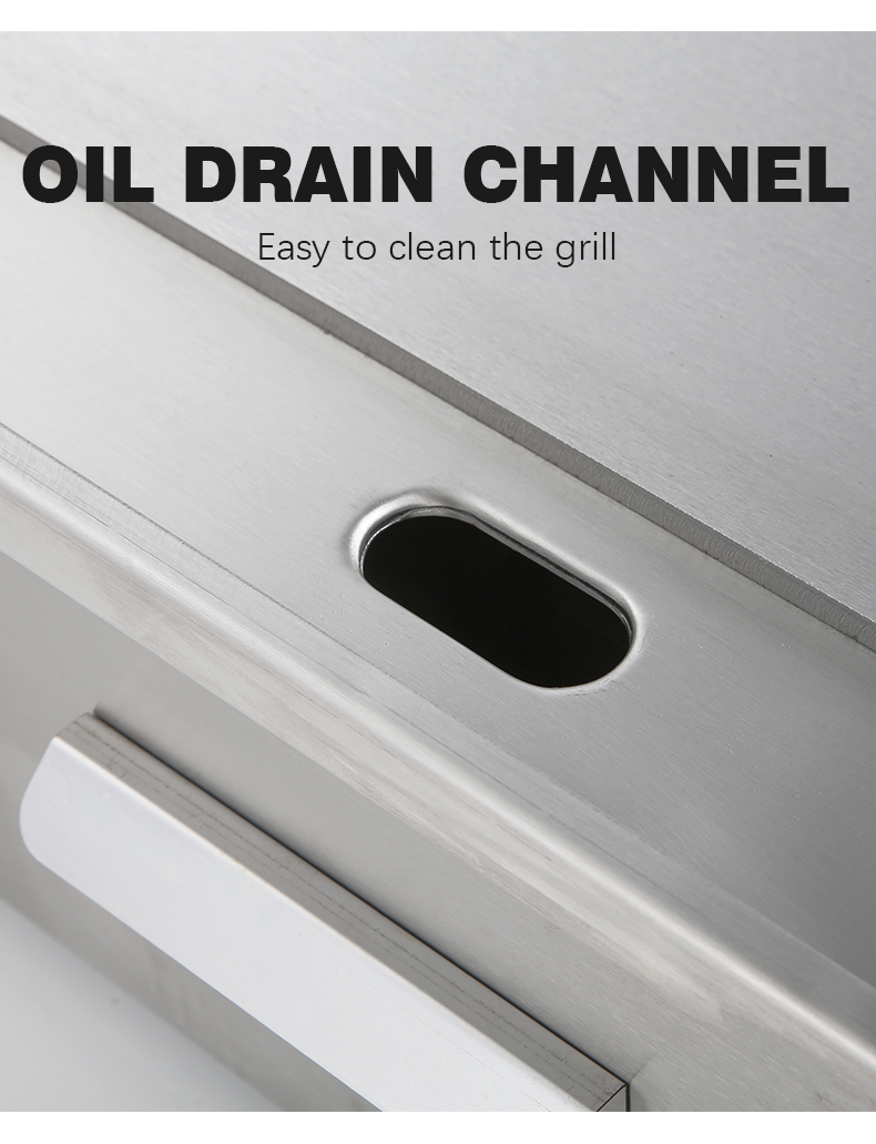 Silver White Industrial Hotel Gas Griddle Series 720 for Commercial Kitchen Equipment