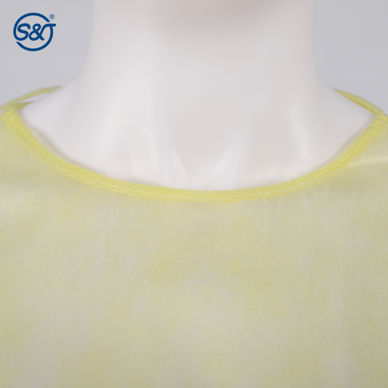 Disposable Isolation Gown 100% PP Non woven disposable isolation gown medical isolation Gown/surgical gown/PP+PE