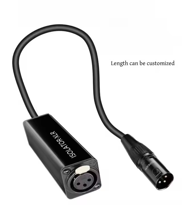 Single-Channel XLR Audio Ground Loop Noise Isolator For Hum Eliminator Passive
