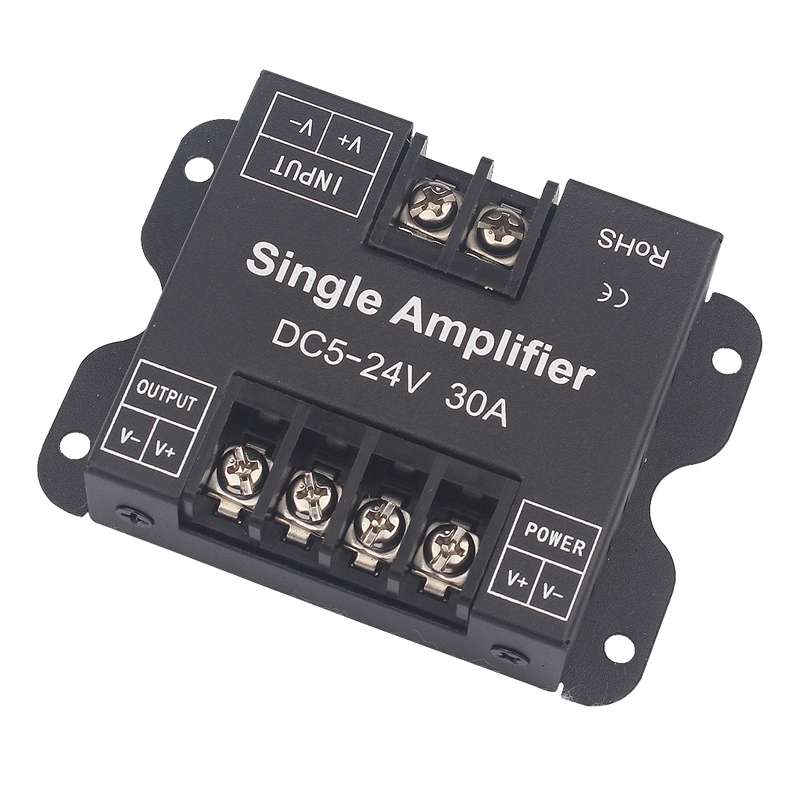 30A Iron Case LED Strip Amplifier Single Color Dimming For Monochrome Light Strip