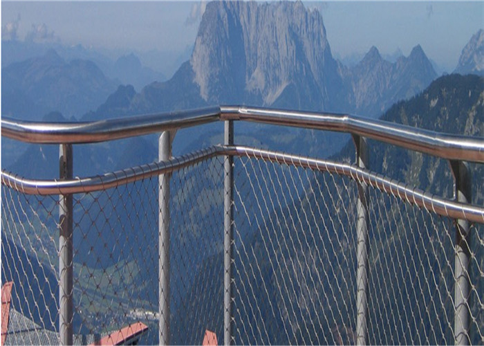 Knotted Diamond Fencing Stainless Steel Rope Mesh 304 Ss 80x80mm 2.0mm