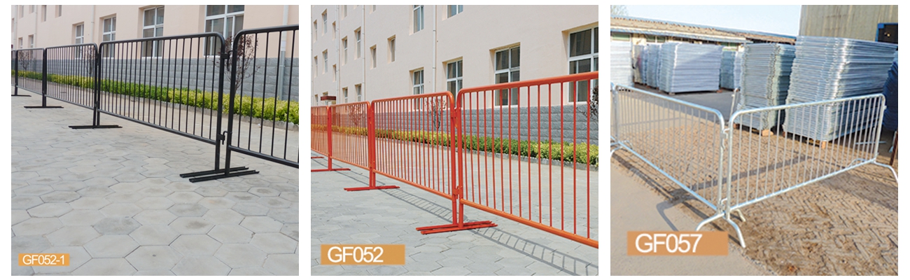 Varies Feets Crowd Barrier Fencing Safety Orange Pvc Coated 40 Inch Height