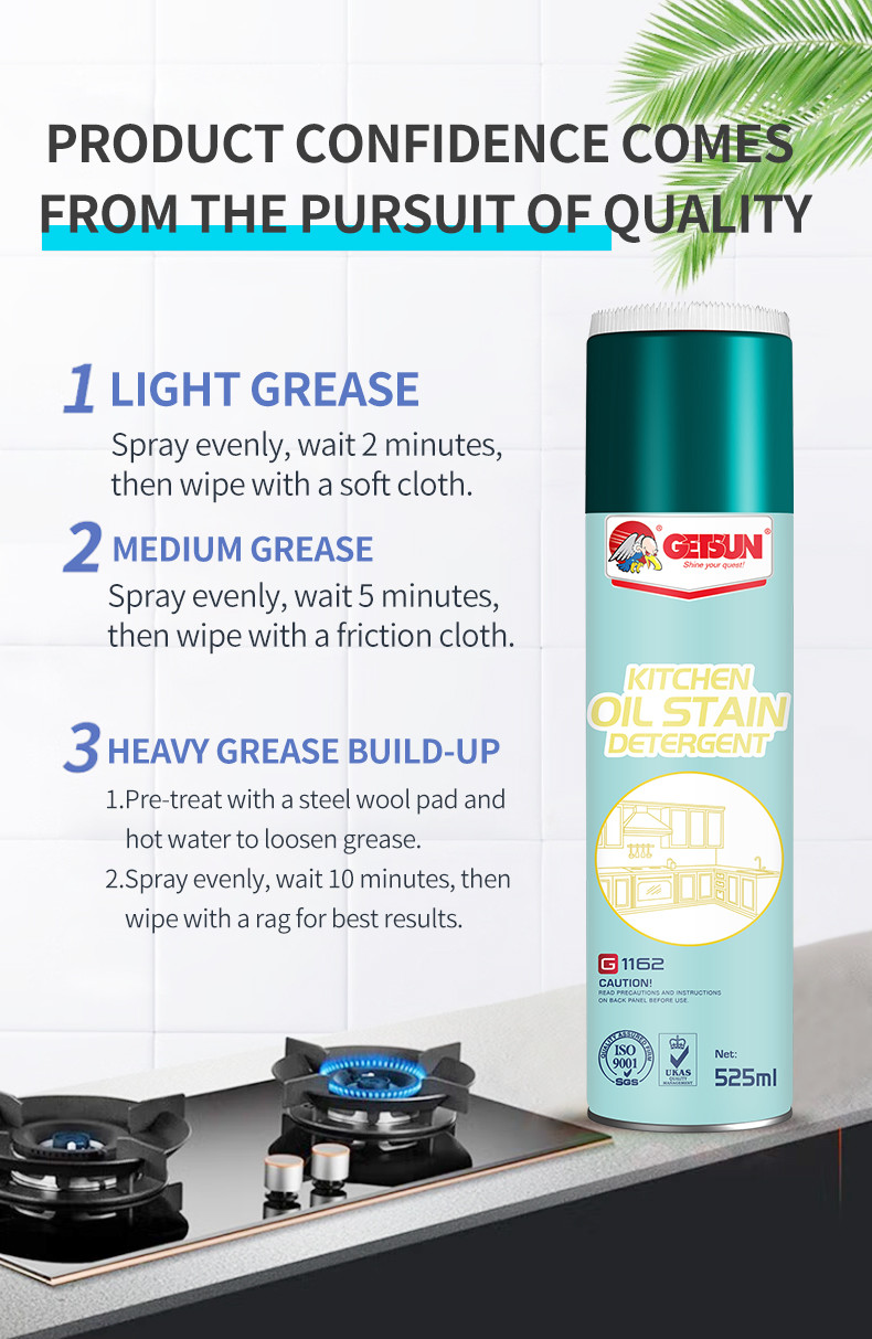 ODM Kitchen Cleaning Detergent Oil Stain Stove Grease Cleaner In Bulk