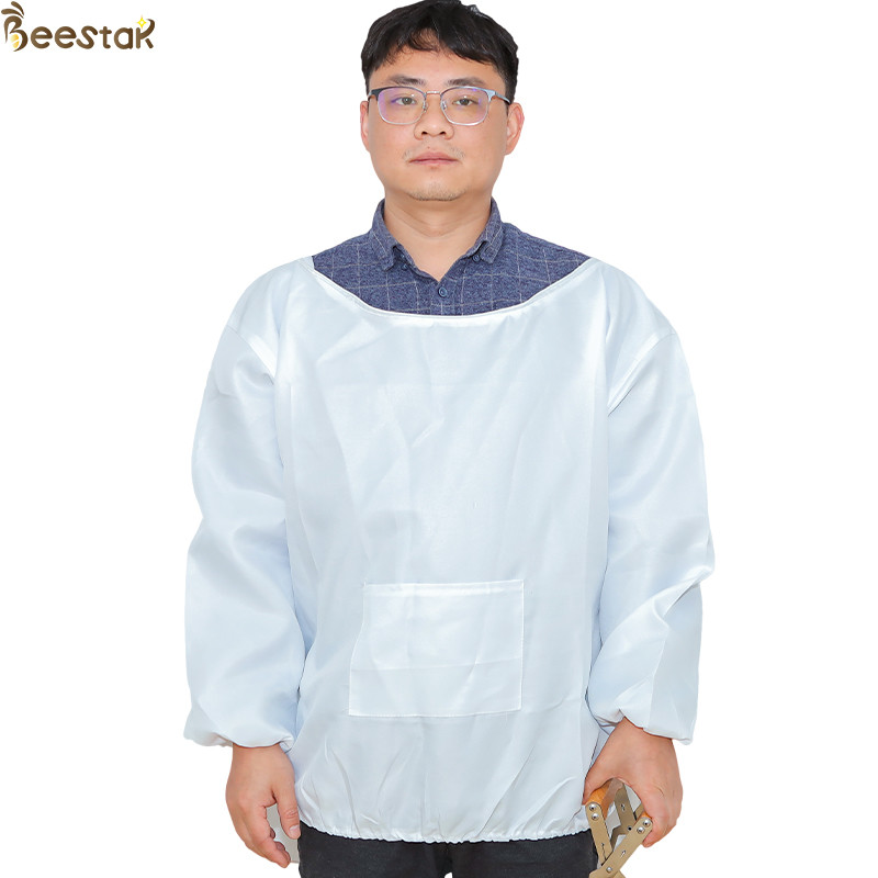 Round Ventilated Bee Jacket With Fencing Veil Beekeeping Clothes Suit