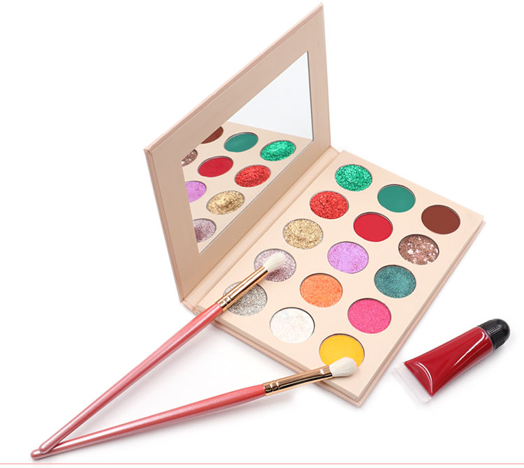 Glitter Eyeshadow Makeup Wholesale Eyeshadow Palette Neutral High Pigment Private Label 15 Colors  Eye Shadow Cosmetics