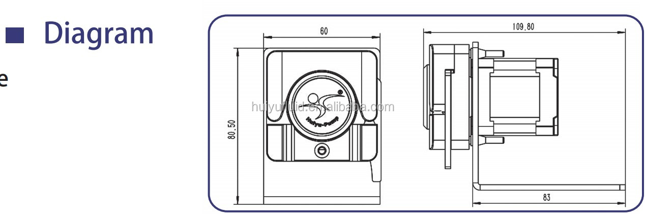 Reciprocating Micro Peristaltic Pump Flow Rate Oem Without Drive