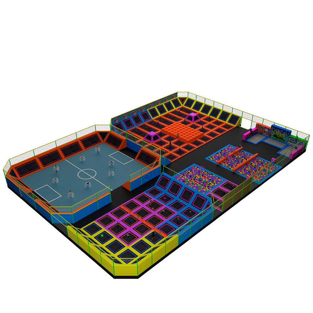 PVC Outer Cover Soft Indoor Playground , UV protection Jump Off Trampoline Park