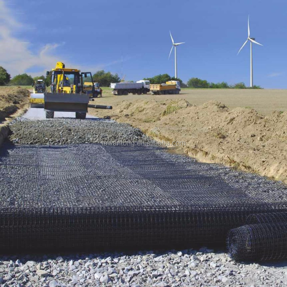Sturdy PET Biaxial Geogrid for Basal Embankments and Soil Slope Walls Reinforcement