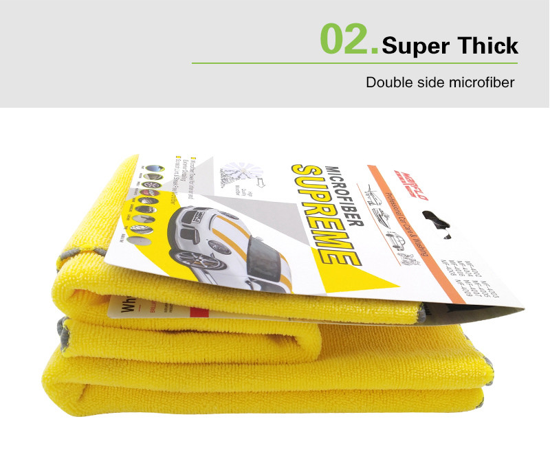 30*30cm Yellow Microfiber Towels For Car Detailing S M L Size