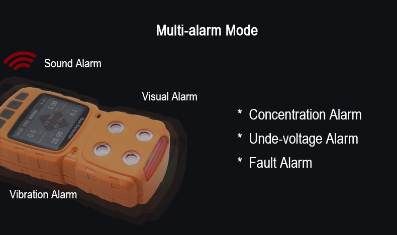 Industrial Cl2 So2 H2s Toxic Portable Multi Gas Detector Datalog Function Ms104k