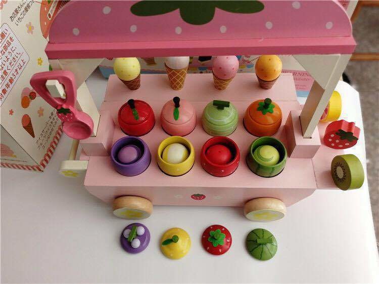 Children'S Wooden Simulation Ice Cream Cone Machine