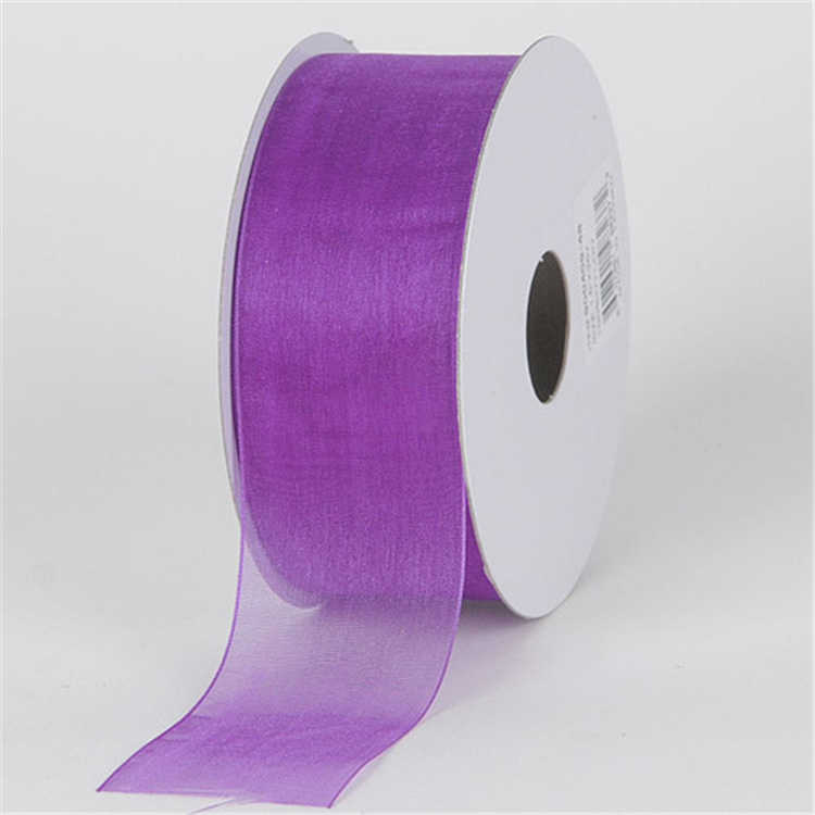 Various Color Polyester Organza Ribbon Sheer Style For Gift Box Packing