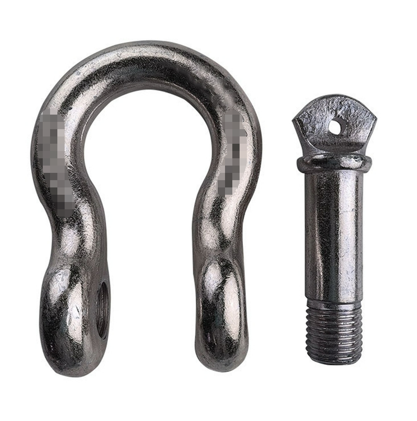 Forged Alloy Steel Bow Type Shackle Heavy Duty Galvanized Surface