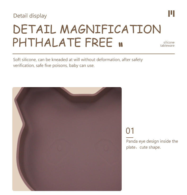 Cat Face Style Silicone Section Plate With CE BSCI Certification