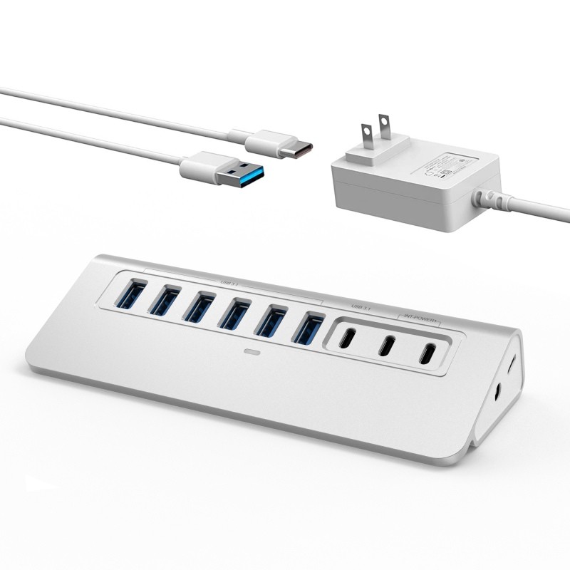 White Usb C Docking Hub Station Dual Monitor For Triple 4K 60hz Data Transfer Adapter