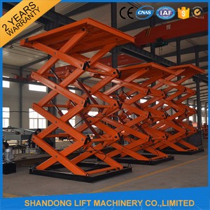 Electric Hydraulic Guide Rail Warehouse Elevator Lift Platform 5000kg Loading Capacity