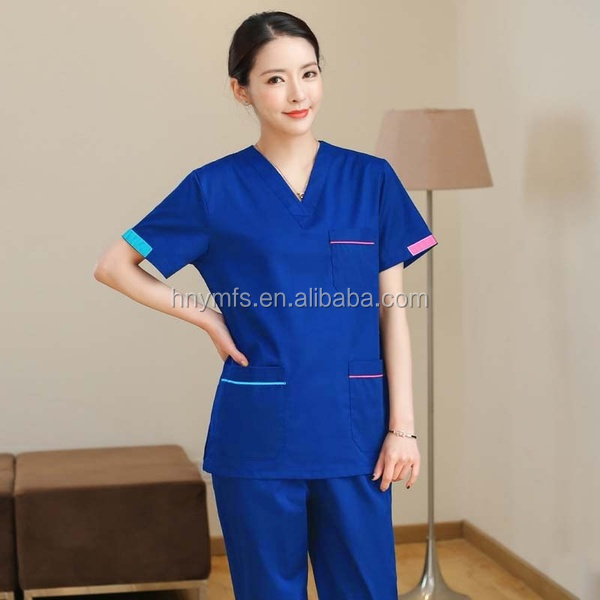 Custom Cotton And Polycotton Hospital Medical Scrub Uniform