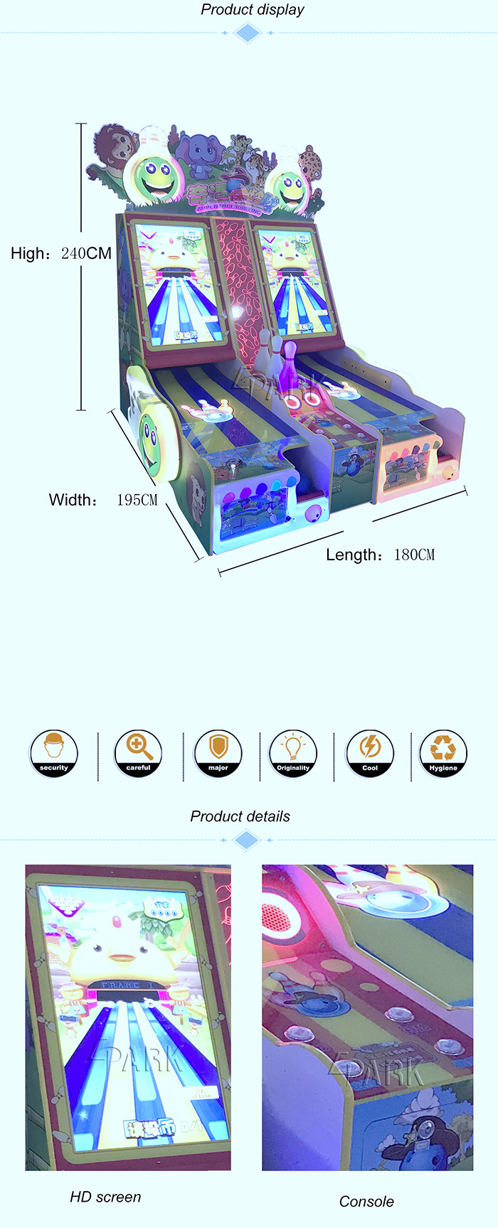 42 Inch Screen Amusement Game Machines / Indoor Double Fight Adventure Arcade Cricket Bowling Machine