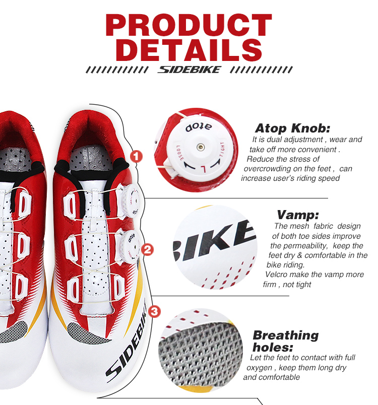 Custom Carbon Cycling Shoes Bright Color Printed Low Wind Resistance EVA Insole