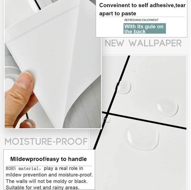 Stone Wall Paper Rolls 3d Brick PVC Wallpaper Sticker Roll Self Adhesive Wallpaper
