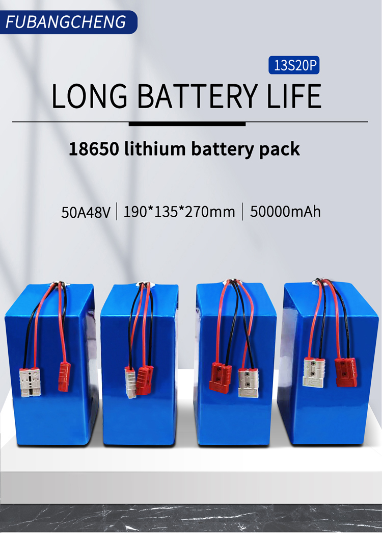 Rechargeable 3.7V 48V 50AH 18650 Car Deep Cycle Battery Drone Toy Car Solar Battery Pack