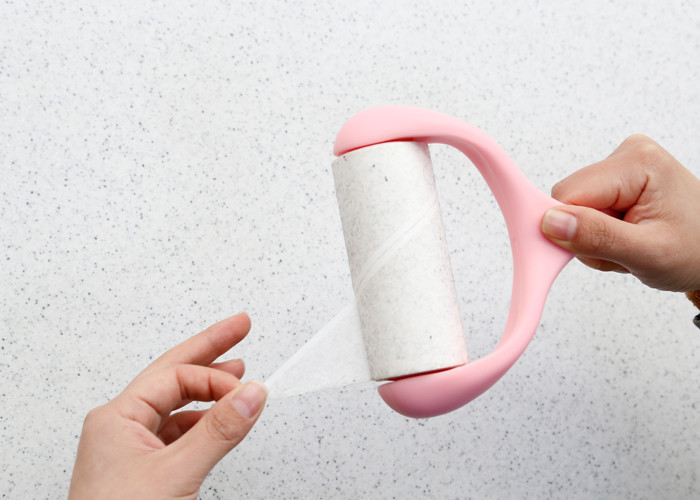 Puting reusable sticky roller dust pet hair remove cleaning washable lint carpet clothes brush bow mini