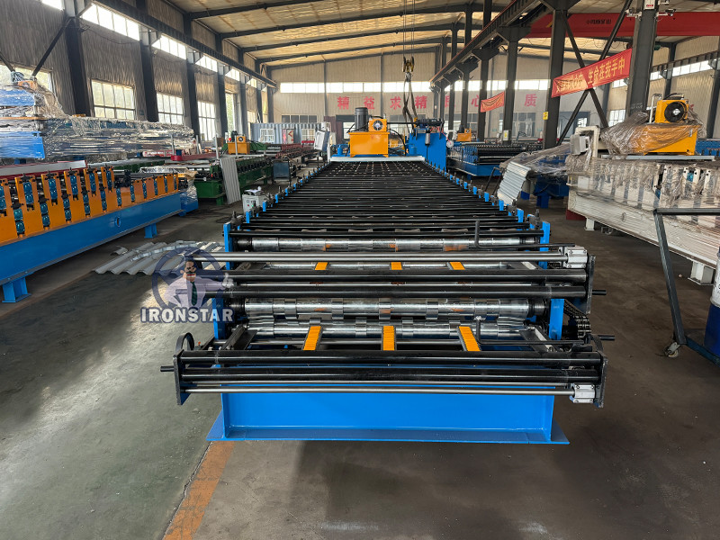 6 rib and 6 rib trapezoidal sheet double layer roll forming machine in America Double layer roll forming machine | double deck machine | 2 layer roll