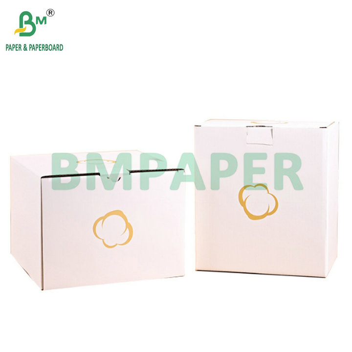 2ply 3ply White Corrugated Board 100g + 100g + 100g E F Flute For Package Box