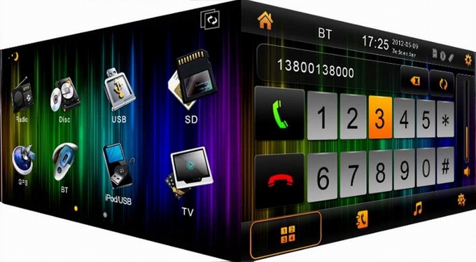 Automobiles gps systems for Hyundai Verna /Accent /Solaris with bluetooth TV OCB-7025