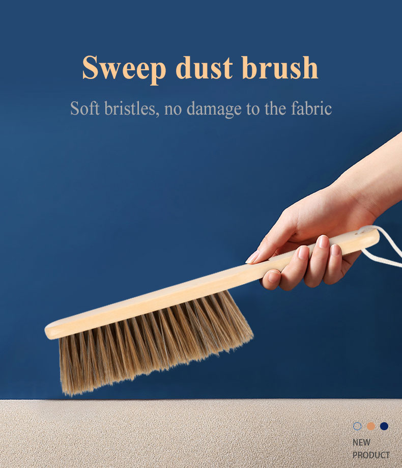Customized Packaging Natural Wooden Handle Cleaning Brush Straight Shank For Household