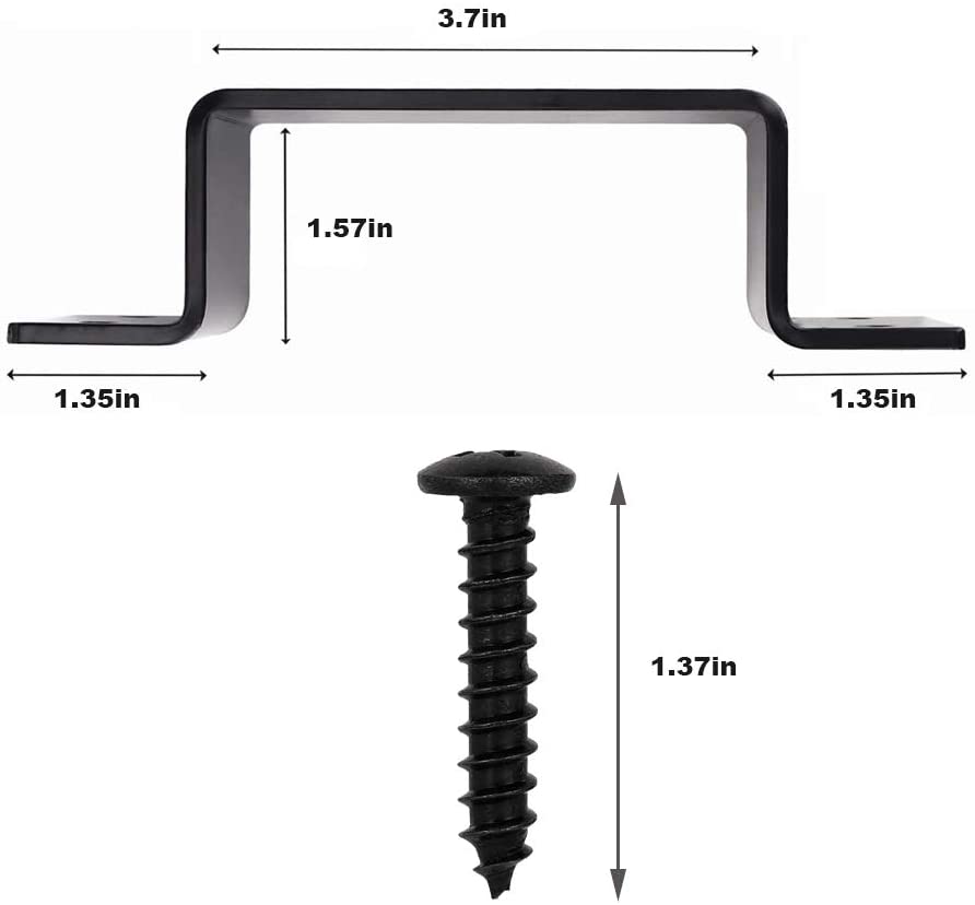 Powder Coated Heavy Duty Open Bar Security Holder Bracket for Standard 2 X 4' Lumber