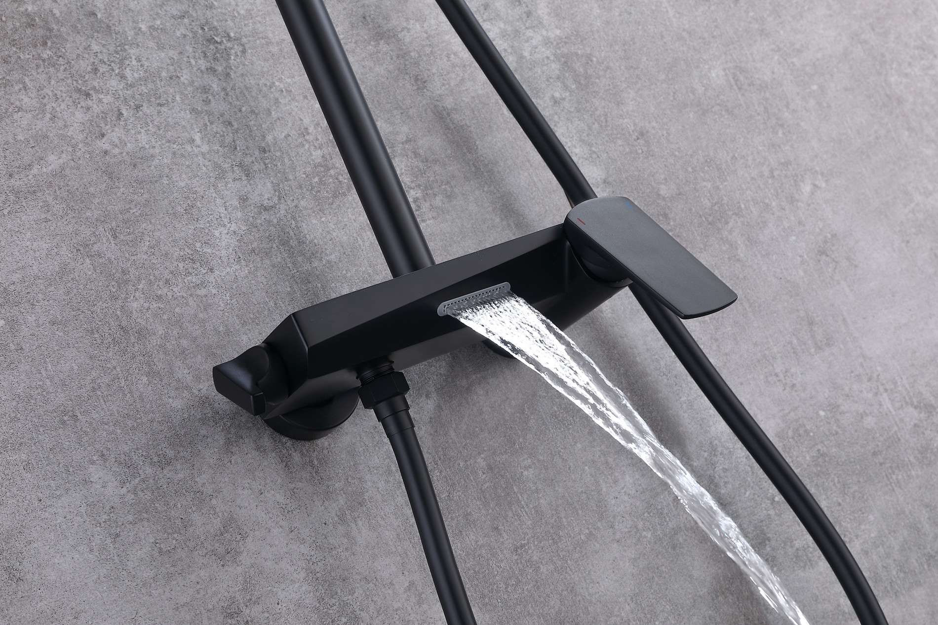 Brass Matte Black Shower Faucet Set Chrome Nickle Surface finishing
