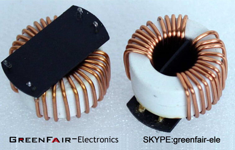 Horizontal Big Current Toroidal Common Mode Choke 2 Cores 2.0mm Wire Bifilar Winding
