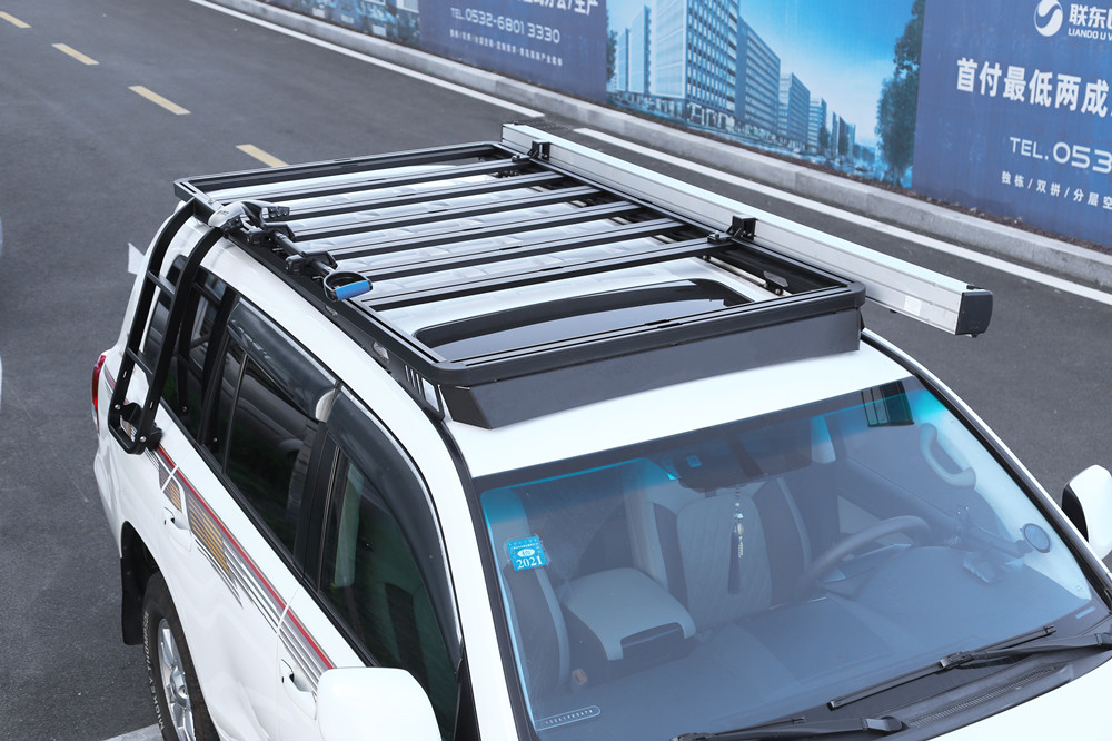 Black Powder Coating Car Roof Racks for Toyota LC150 LC200 LC300 Perfect for Camping