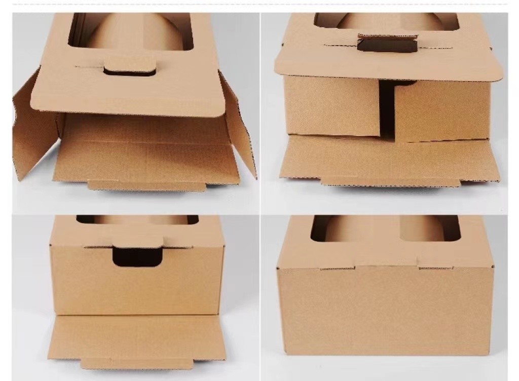 10cm*35cm*10cm Wine Bottle Paper Bags Biodegradable 2 Bottle Wine Gift Bag