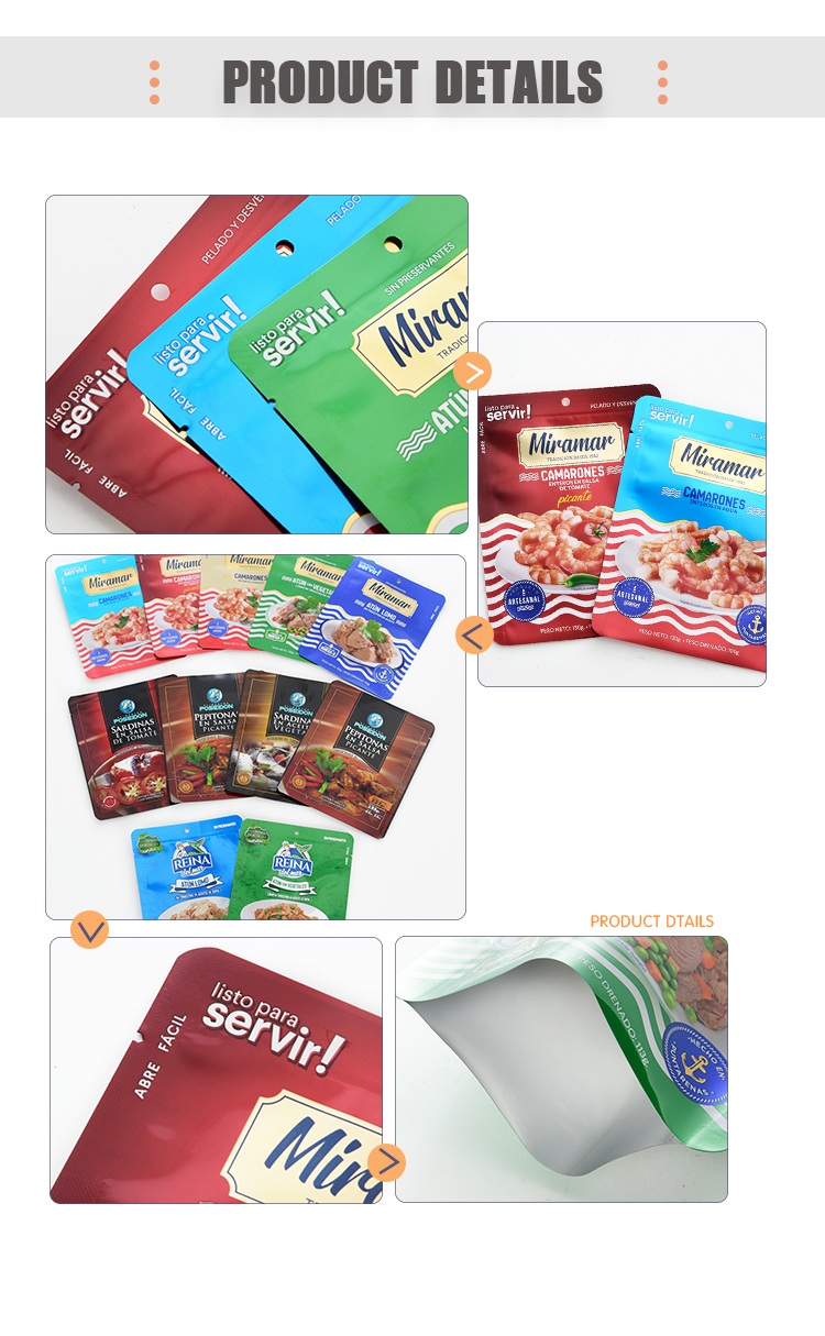 ROHS Soup Pouch Eco Friendly Vacuum Packaging 3 Side Seal For Ready To Eat Food