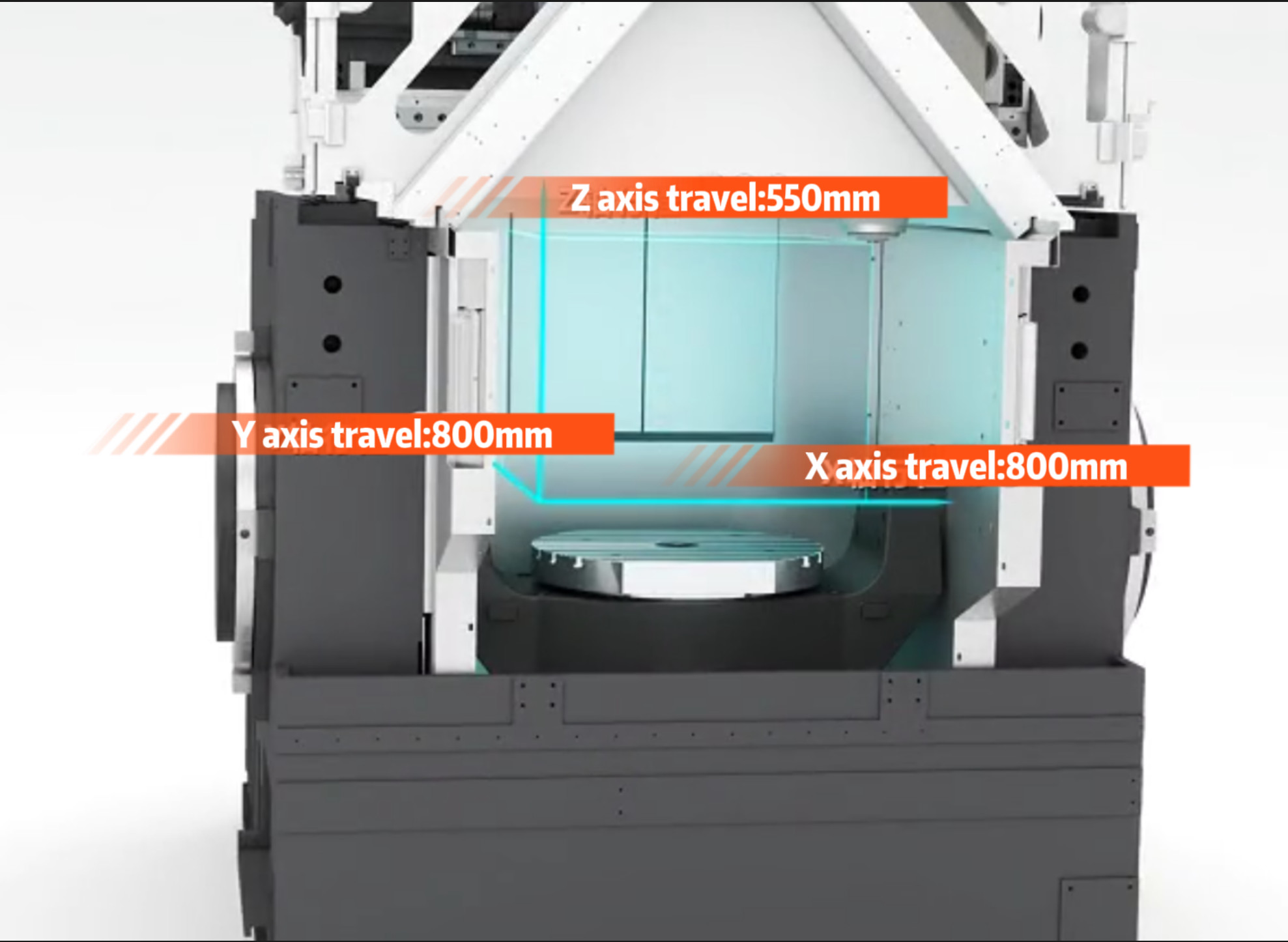 SMTCL Vertical 5 Axis Machining Center VMU80P Artificial Mineral Cast Stone Bed Column 5 Axis Machining Center