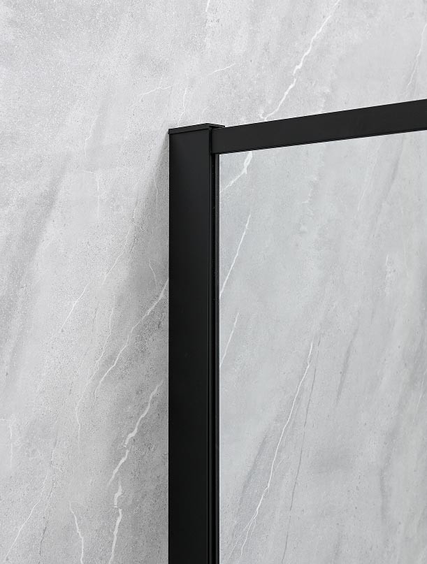 6/8mm Tempered Glass With Black Alum Frame Frameless Shower Enclosure For Stylish Bathroom
