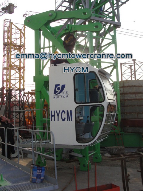 Faucet 10t Tower Crane Flat Top Type 60m Arm Working Jib With Russia Certificate