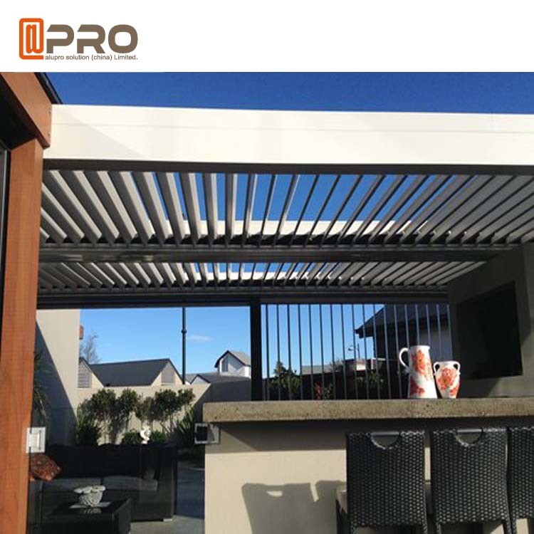 Customized Modern Aluminum Pergola Motorized Surface Finished