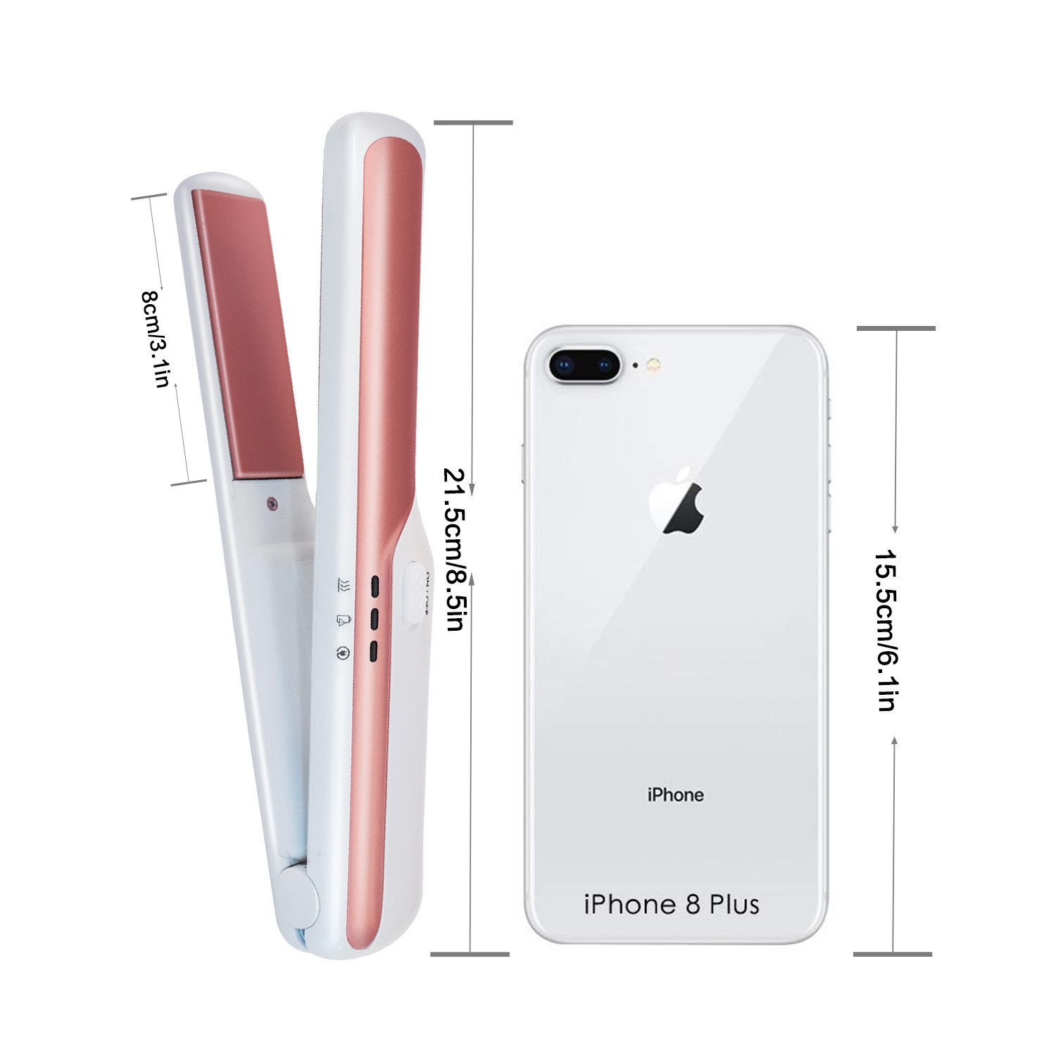 Mestar Wireless Mini Hair Straightener , Cordless USB Rechargeable Flat Iron