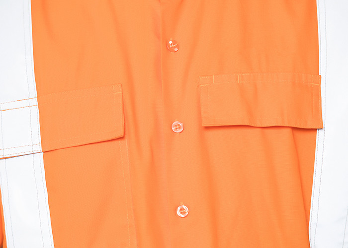 Double Stitching Safety Work Clothes High Visable Orange Jacket Bib Pants Suit