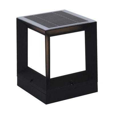 IP67 Aluminum Energy Saving Solar Powered Pillar Lights 6V 2W With Remote Control