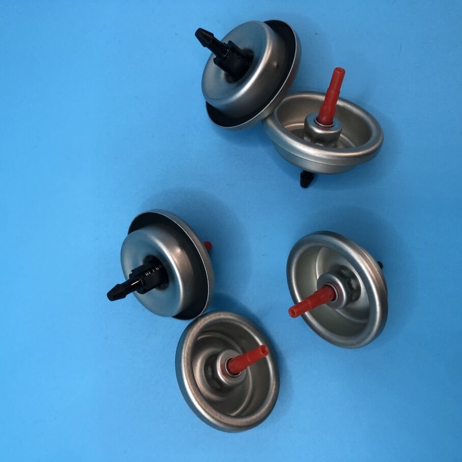 Clear Lacquered Tinplate Mounting Cup Butane Gas Lighter Valve with Outer Buna Gasket