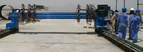 Quality Automatic Gantry CNC Flame Plasma Cutting Machine Motor Drive for sale