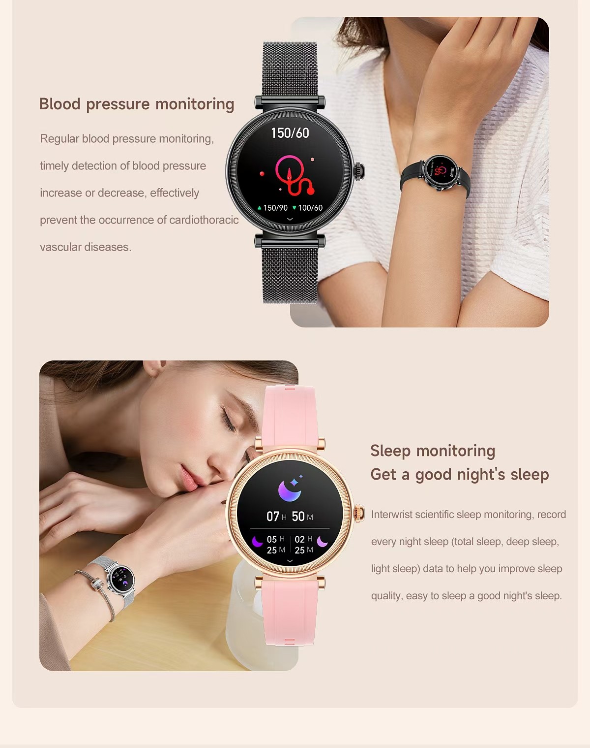 CF37 Fitness Tracker Ladies Watch Message Reminder Smart Watch For Health Monitoring